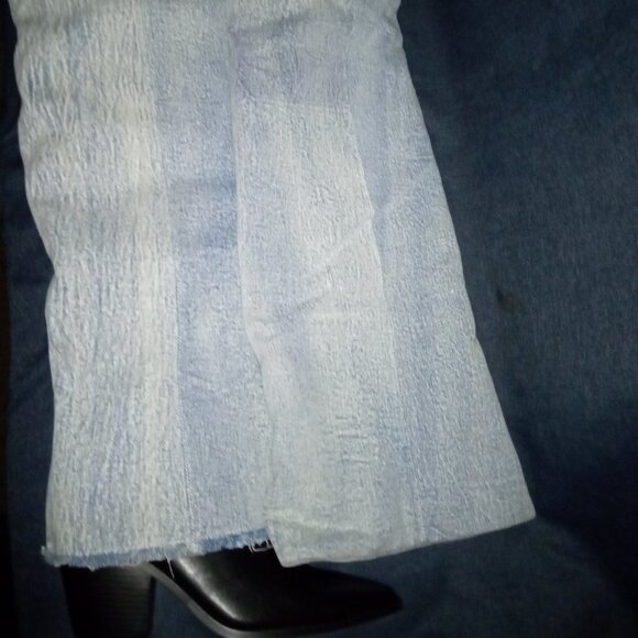 AZALEA WANG " RODEO TIES " DENIM FOLD OVER BOOT (BRAND NEW !!) - Picture 6 of 7